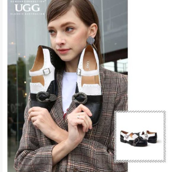 BNWT UGG Leather OZWEAR MILA BROGUE MONK shoes - Picture 2 of 9